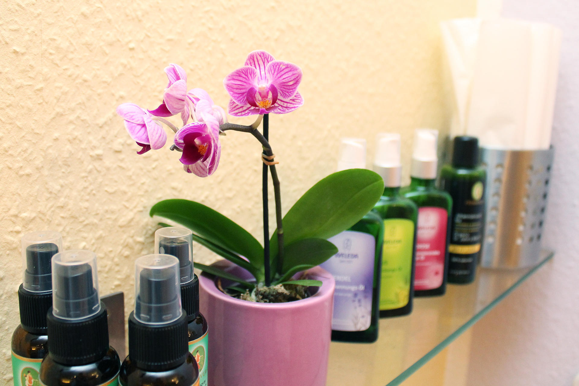 Orchidee und Massageöle
